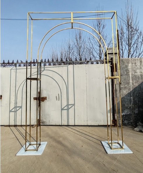 12ft Gold Chrome Metal Arch