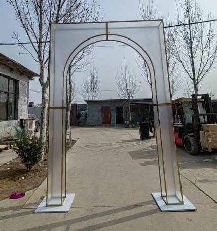 12ft Gold Chrome Metal Arch