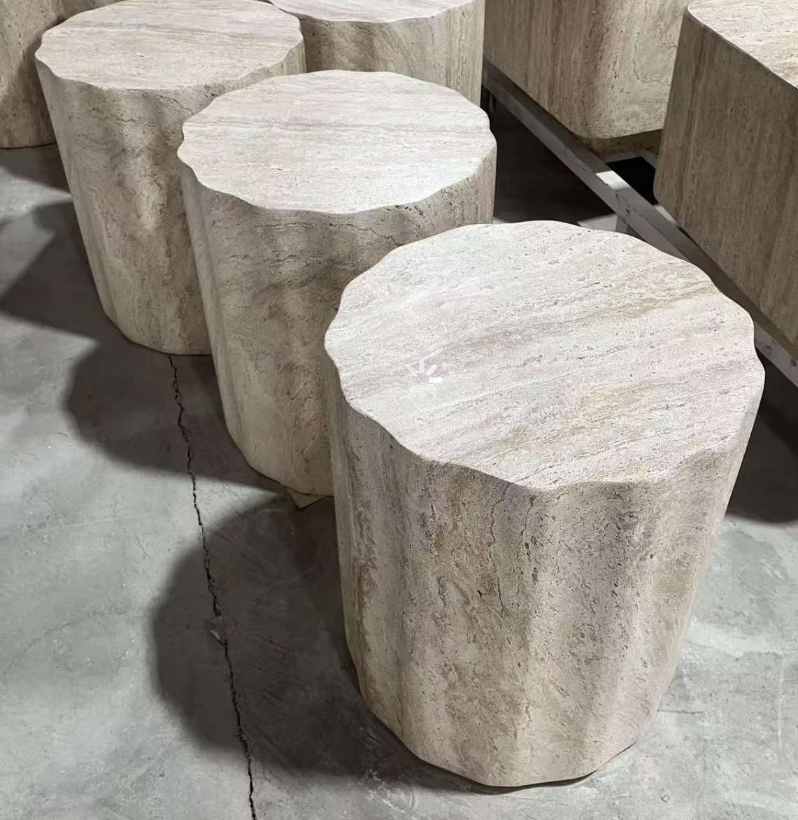 Travertine Stone Ottoman