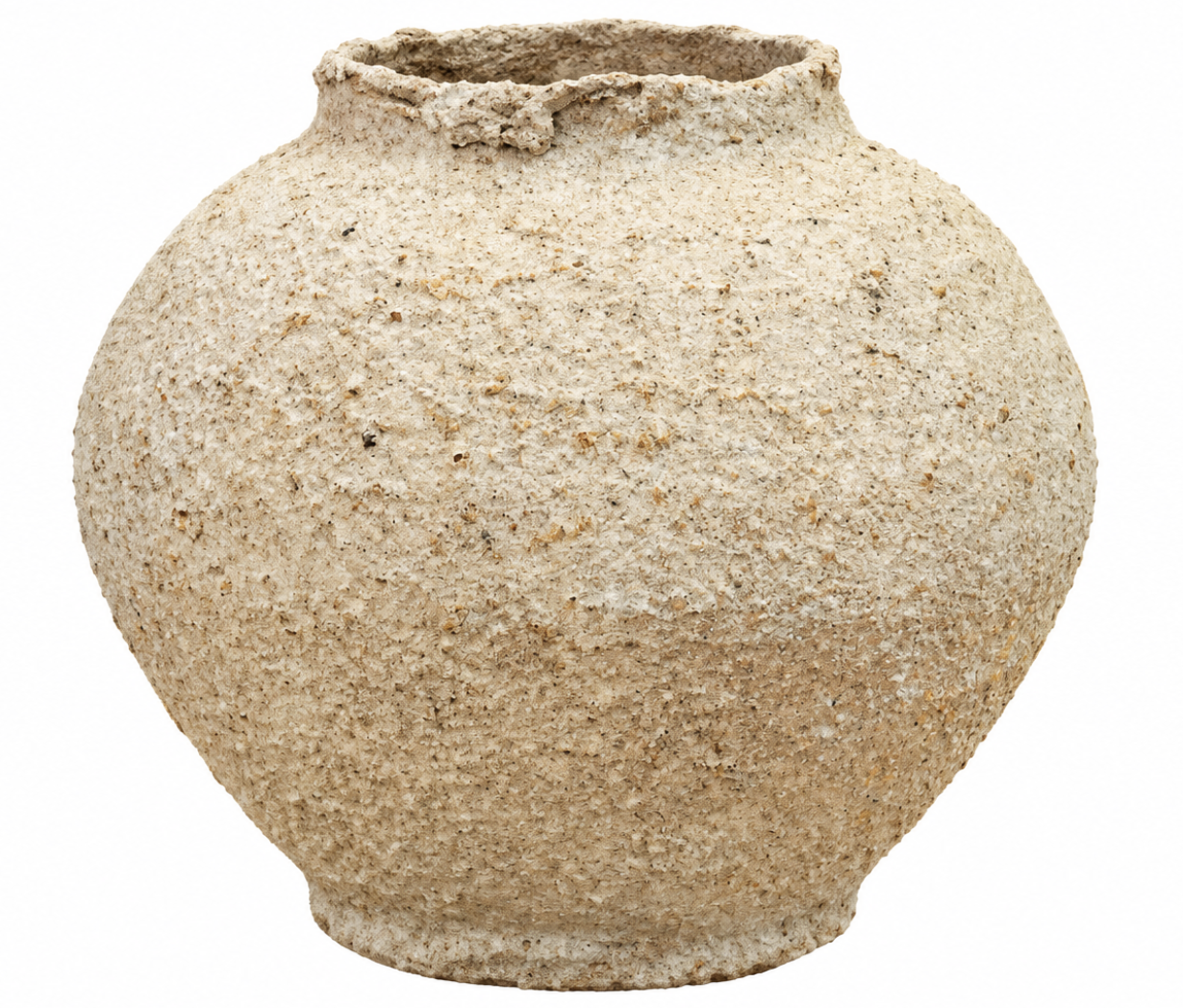 Granular Surface Earthenware Jar