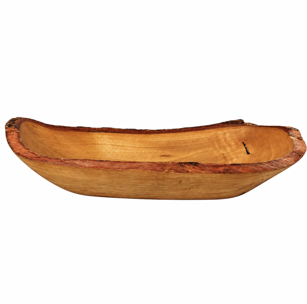 Rustic Wooden Boat Bowl