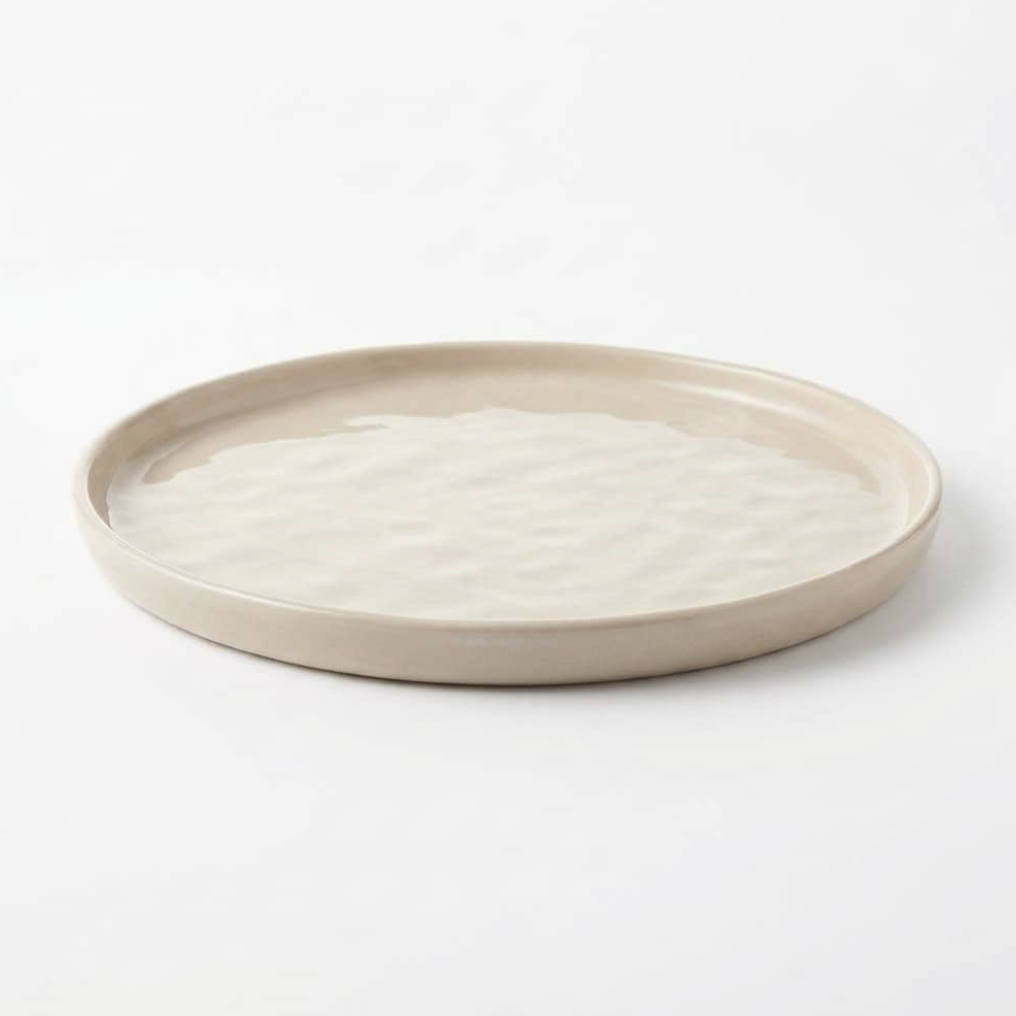 Cream Speckled Ceramic Plate