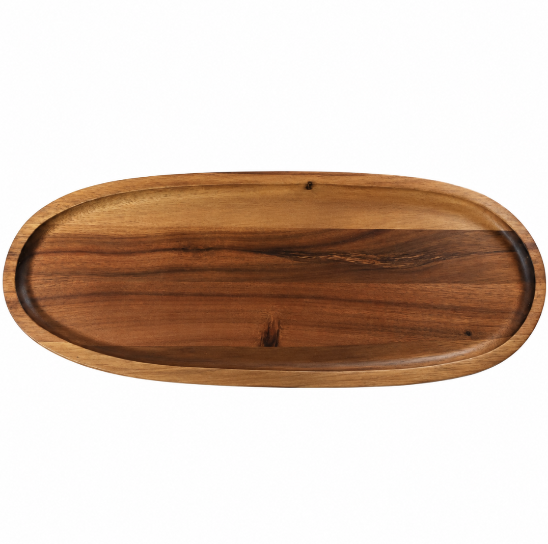Oval Wooden Serving Tray