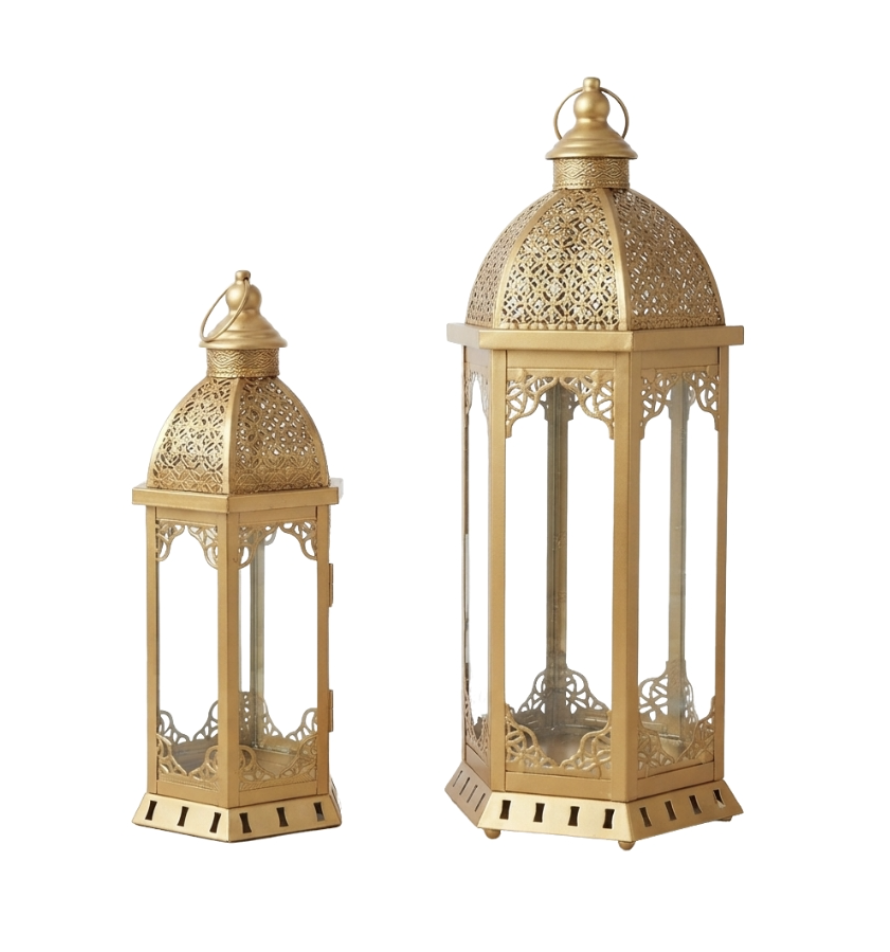 Inspired Antique-gold Moroccan-style Lanterns