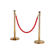 Red Velvet Gold Vintage Queue Stands