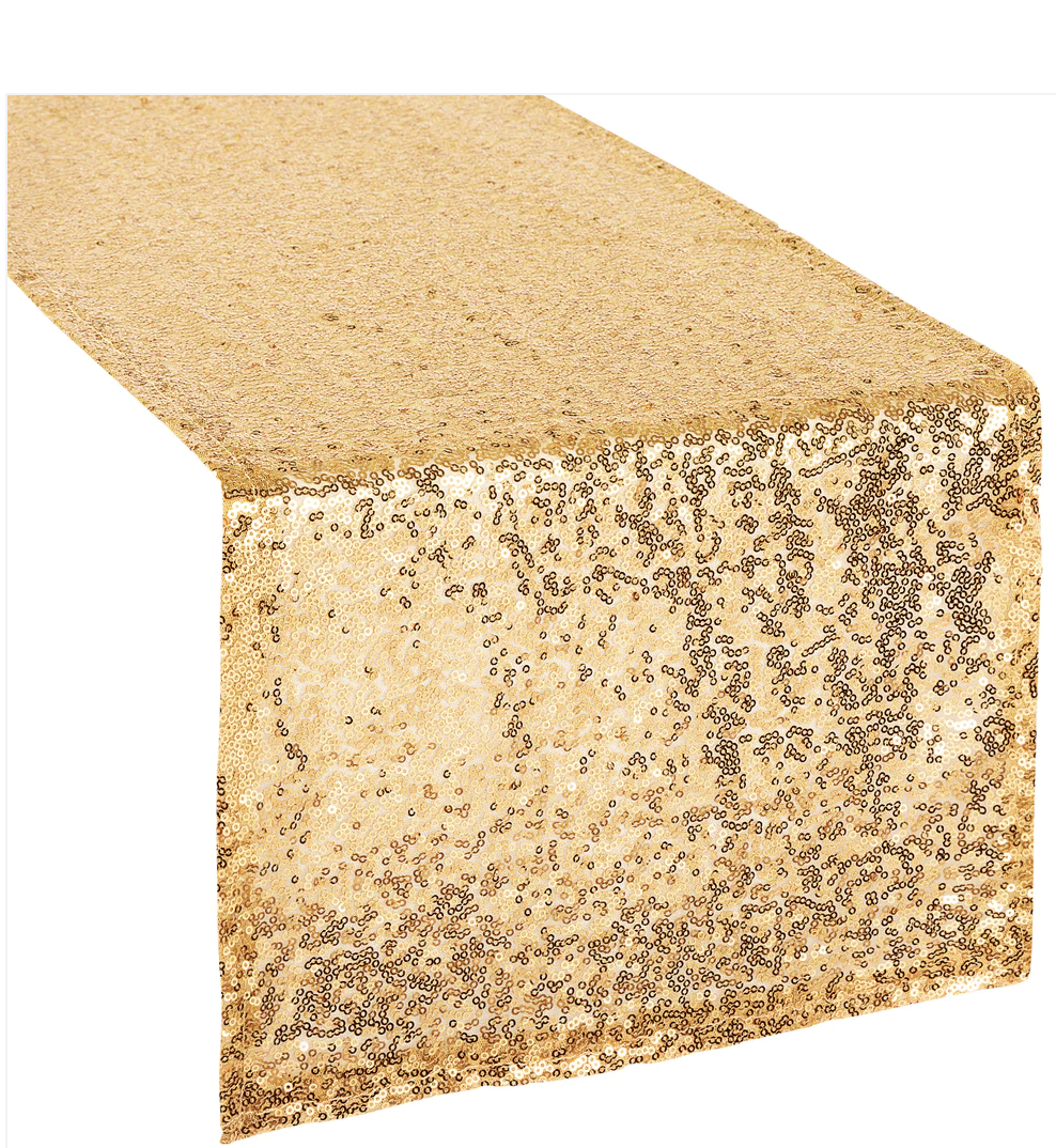 Sequin Table Runner in Gold