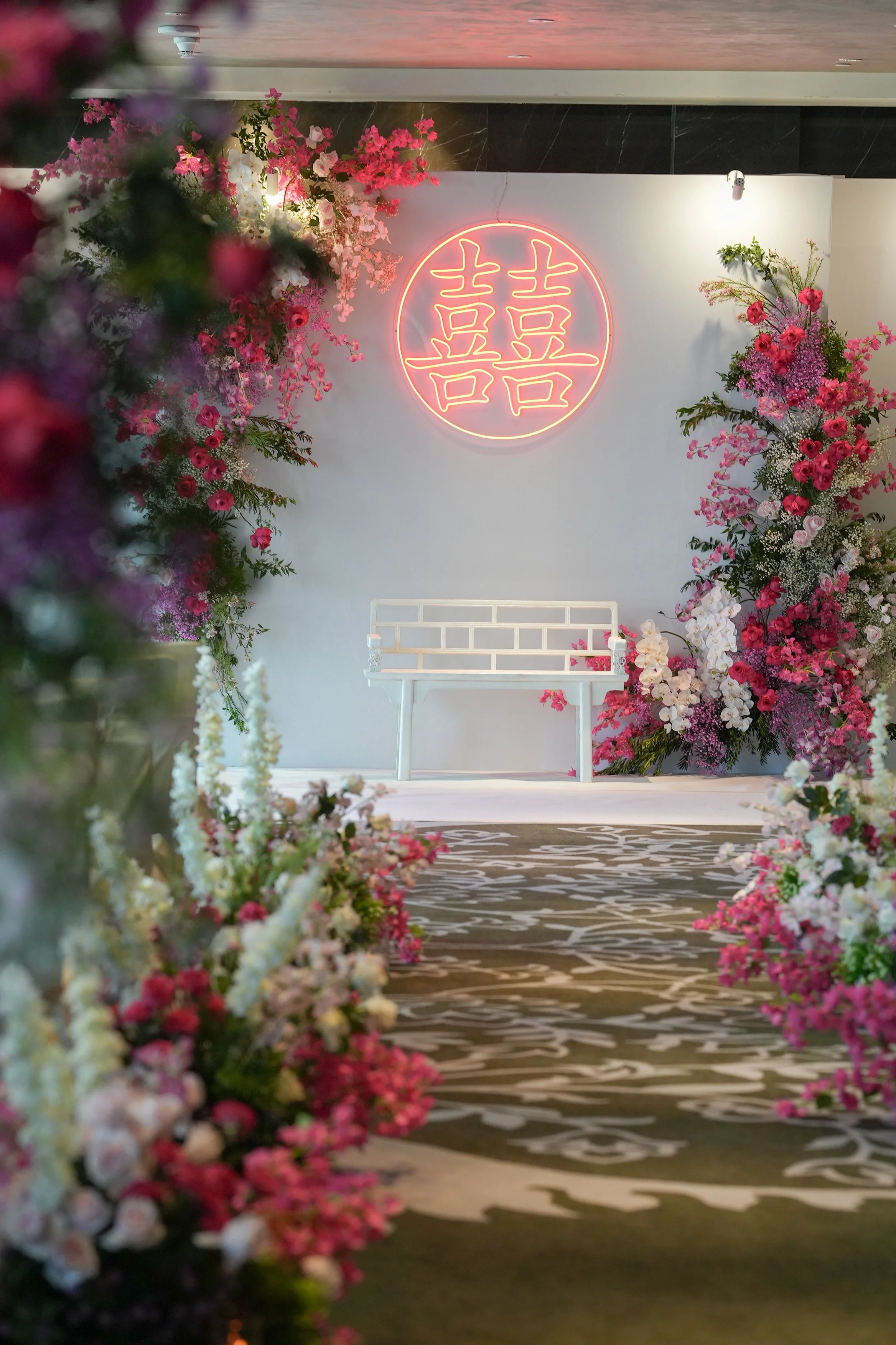 Oriental White Bench for 2