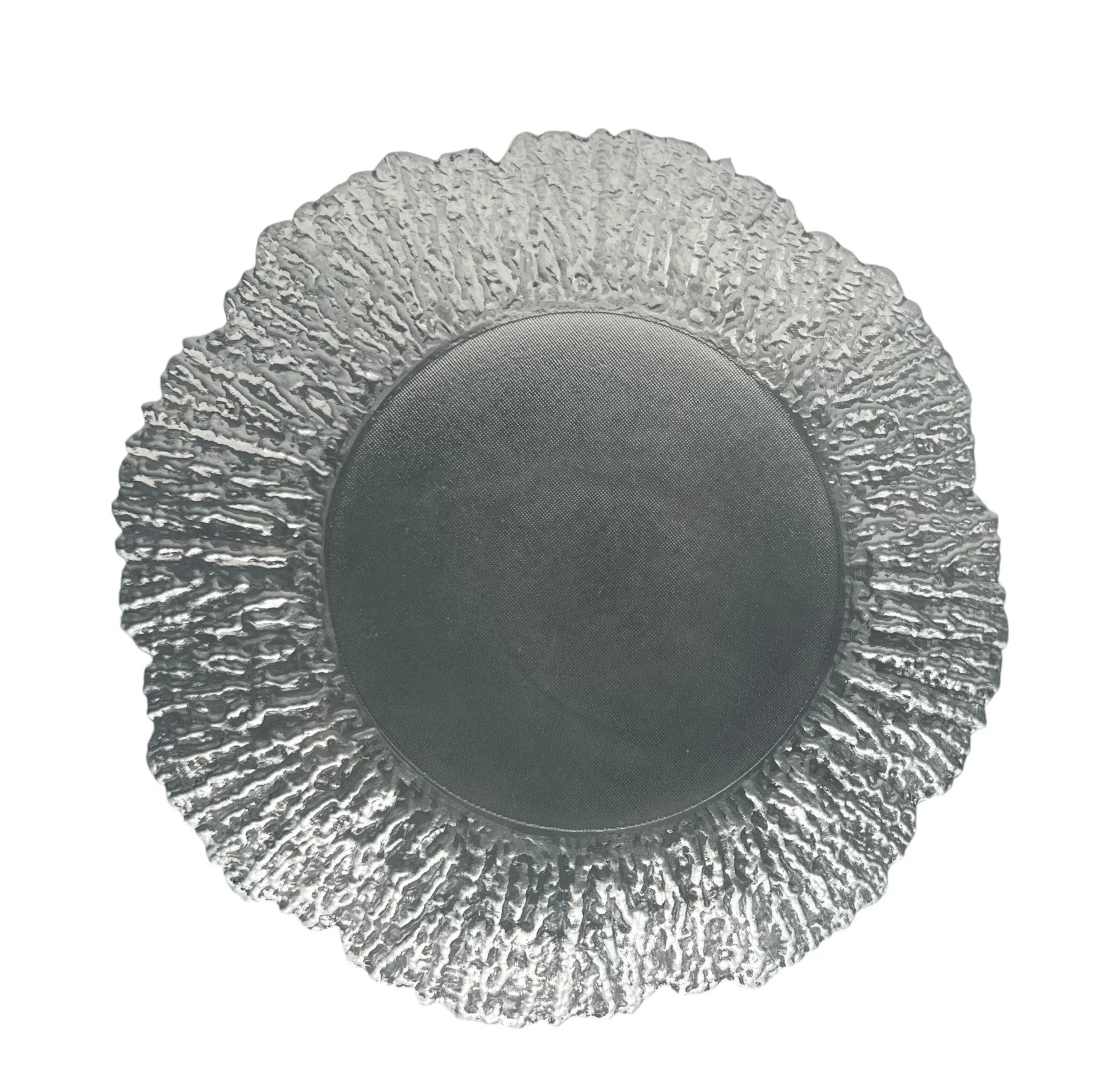 Glass Reef Charger Plate in Silver