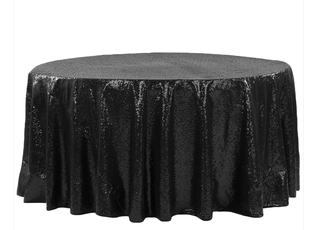 Sequin Tablecloth in Black