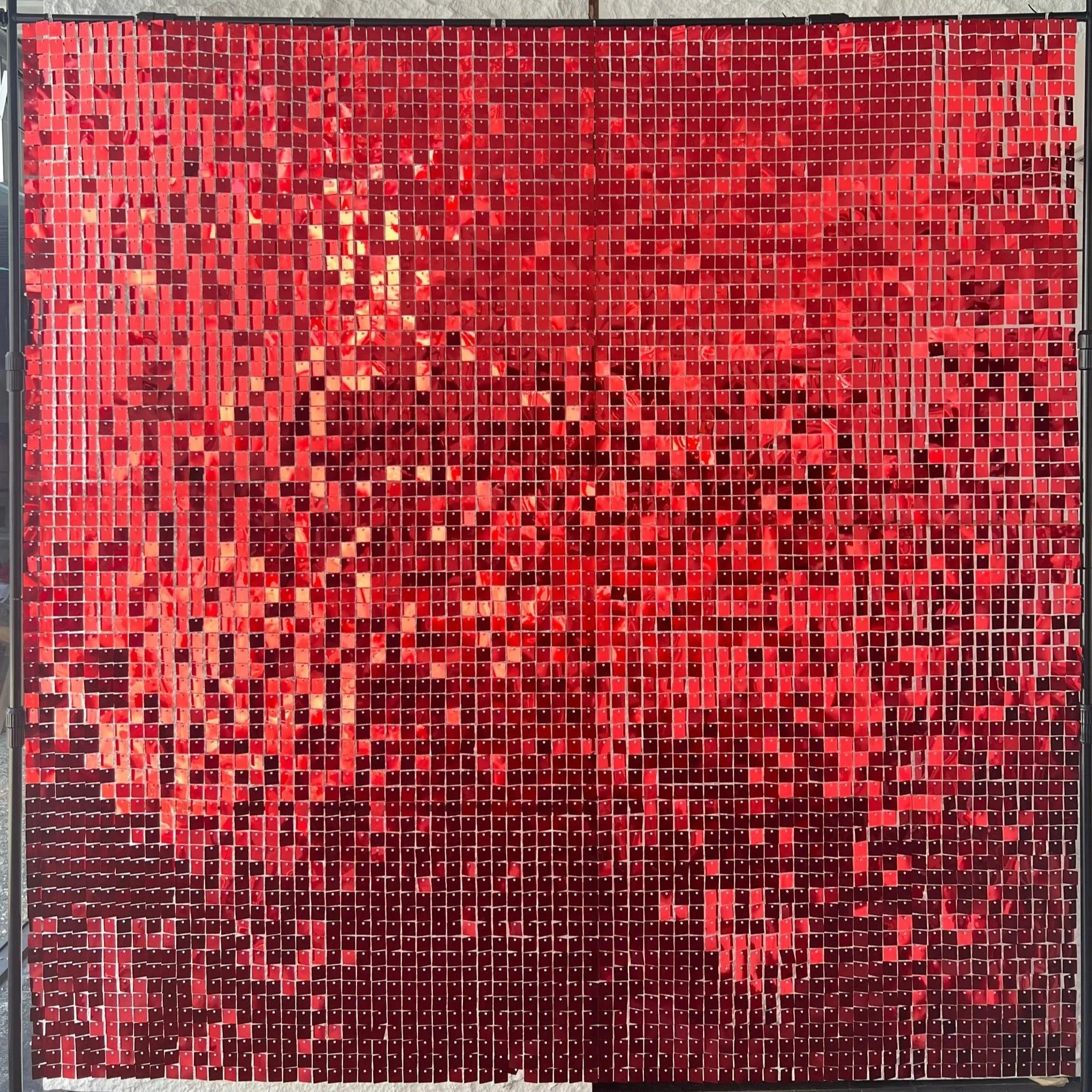 Shimmer Sequin Wall in Red