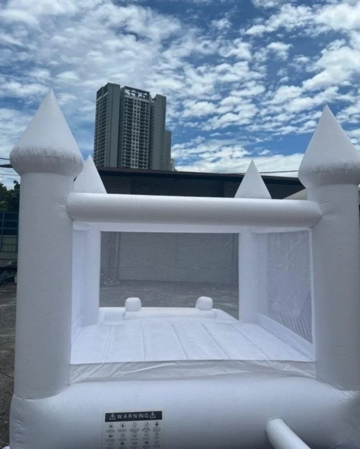 White Bouncy Castle with Ball Pit