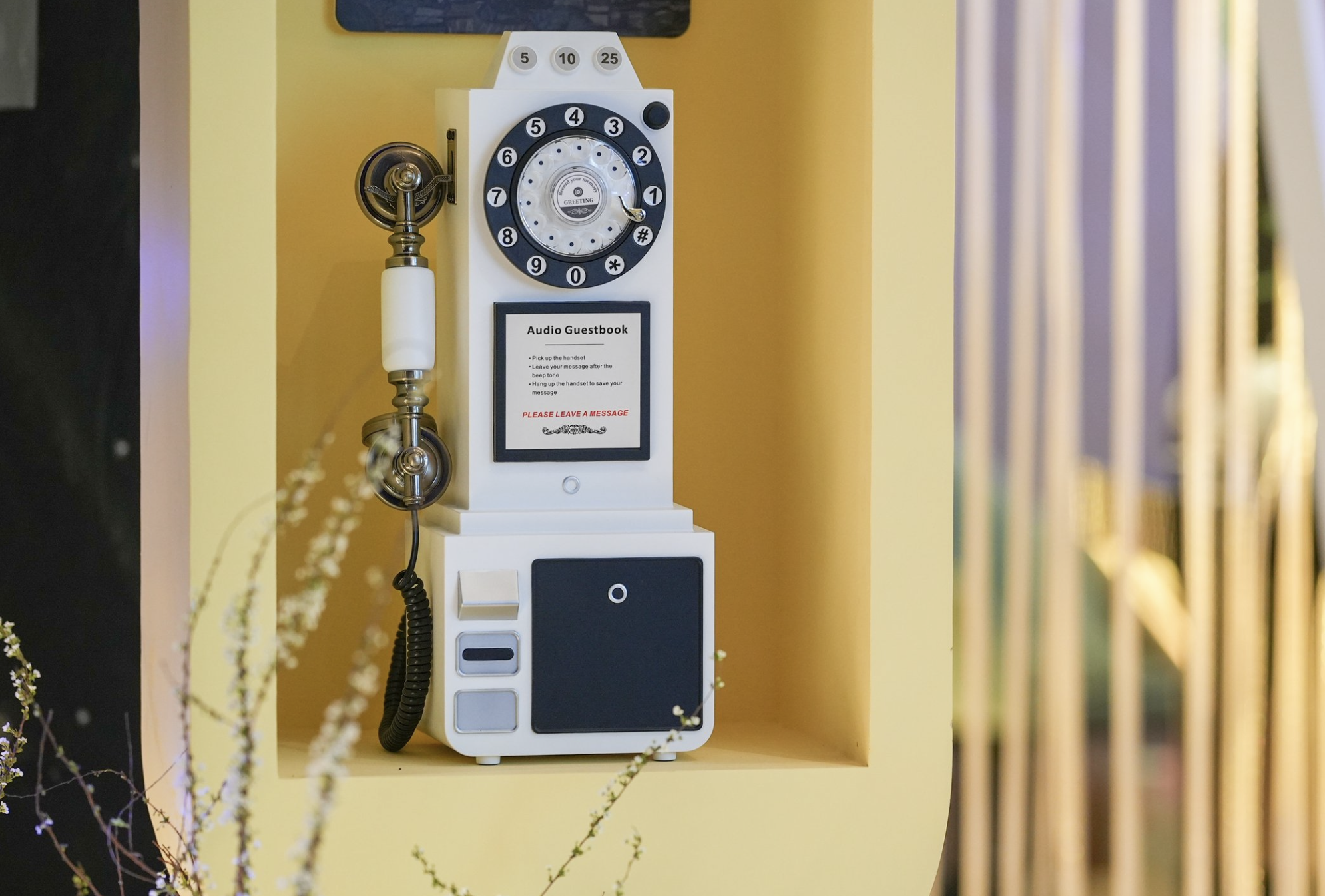 Vintage Audio Guestbook Phone-booth