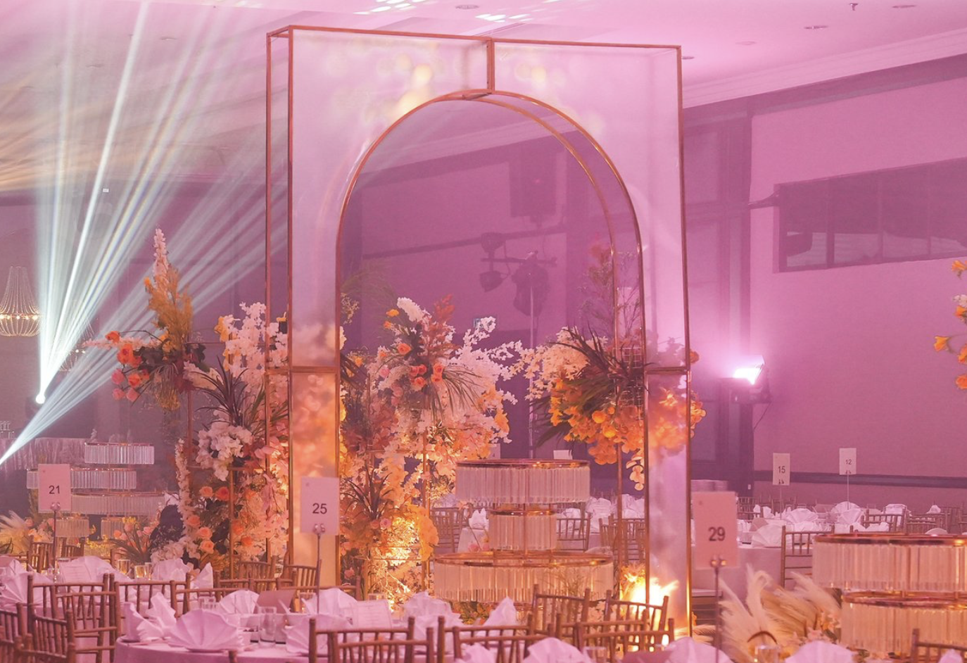 12ft Gold Chrome Metal Arch