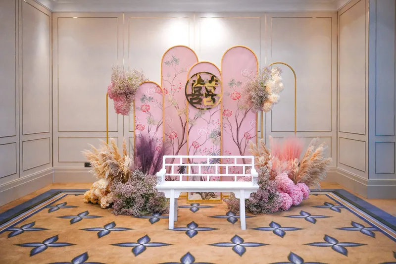 Tea Ceremony Curve Screen Backdrop
