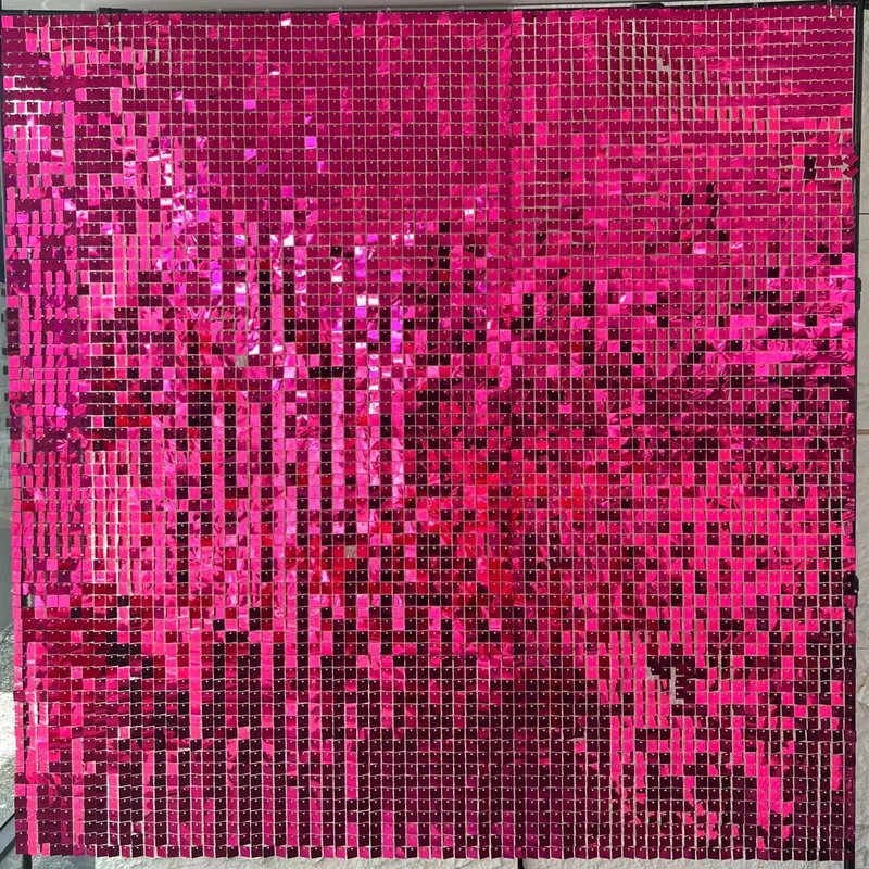 Shimmer Sequin Wall in Pink