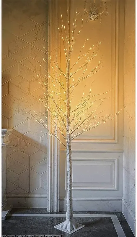 Twinkle Light White Twig Tree