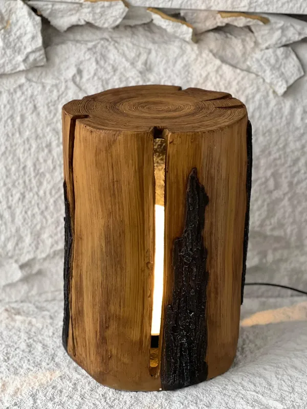 LED Wood Stump 45cm Height