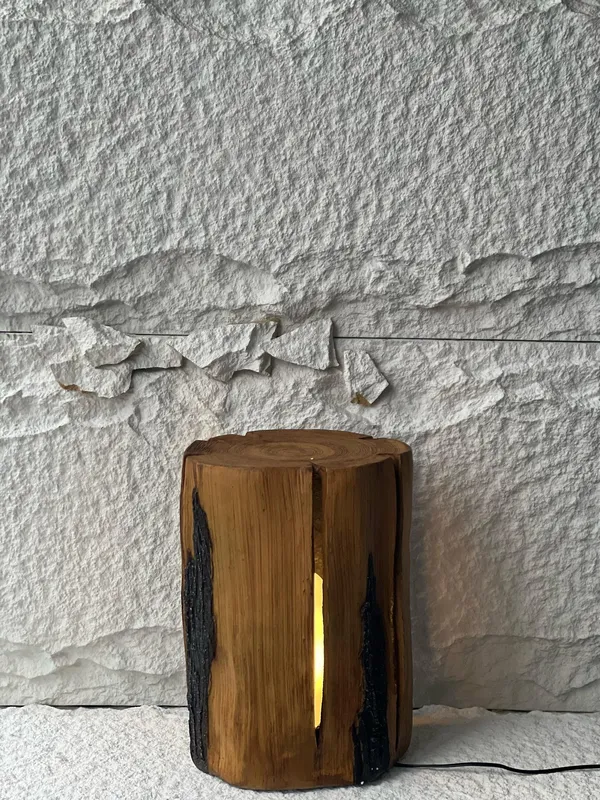 LED Wood Stump 45cm Height