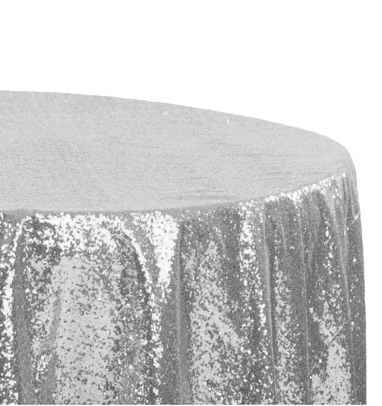 Sequin Tablecloth in Silver