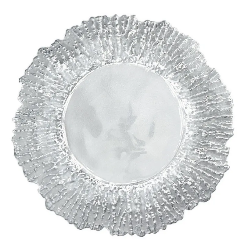 Glass Reef Charger Plate in Silver