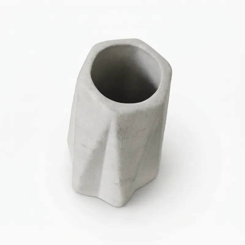 White Geometric Vase