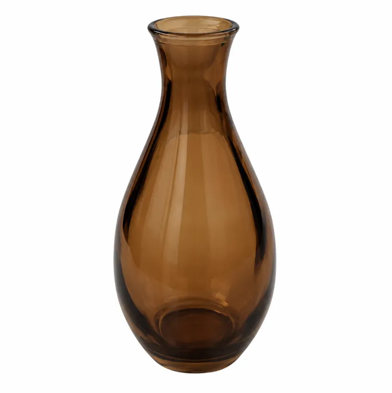 Brown Glass Bottle Vase