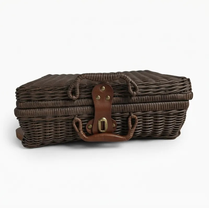Rattan Picnic Suitcase