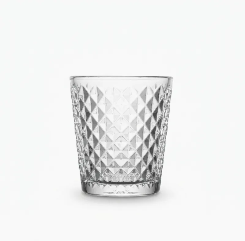 Geometric Diamond Glass Candle Holder