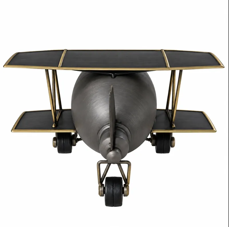 Metal Biplane Clock