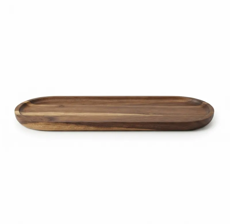 Oblong Oval Wooden Tray