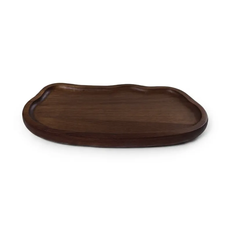 Asymmetrical Wood Serving Tray