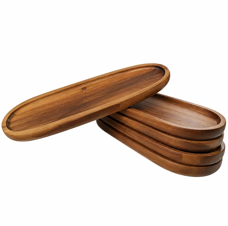 Oval Wooden Serving Tray