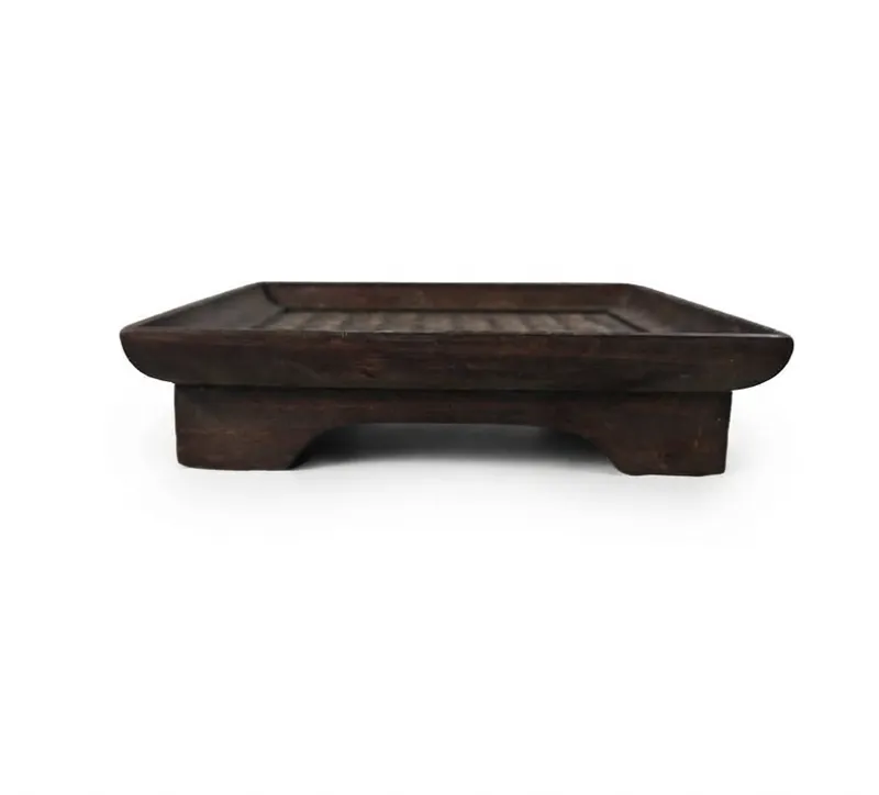 Dark Woven Wood  Tray