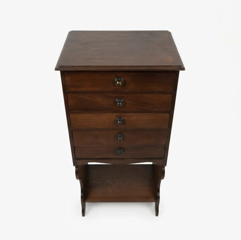 Vintage 20th-century Edwardian-style mahogany Music Sheet Cabinet
