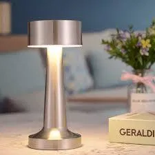 Silver Led Cordless Table Lamp