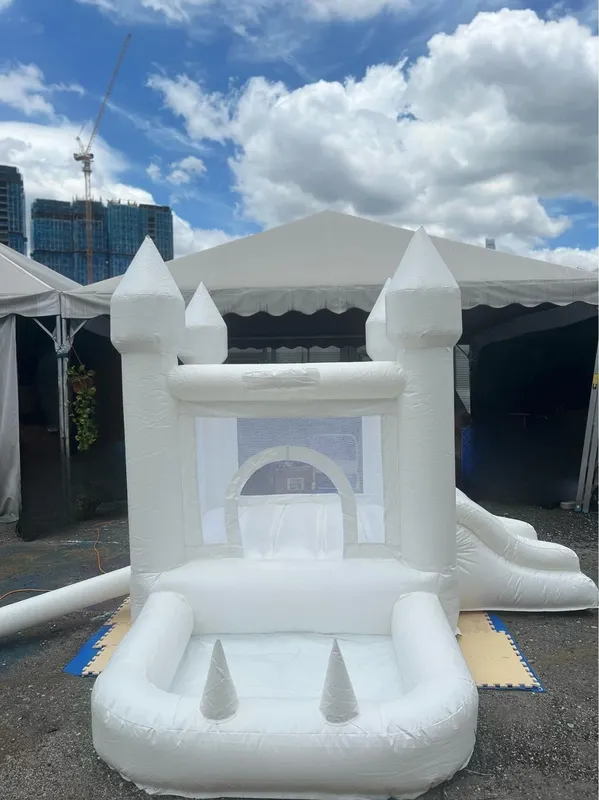 White Bouncy Castle with Ball Pit Type 2