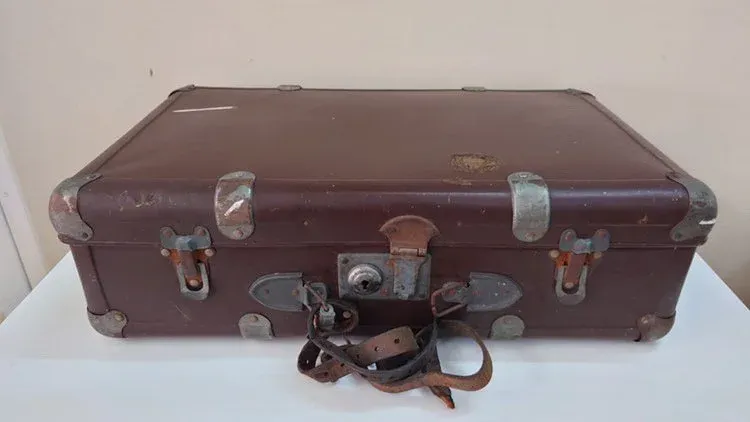 Vintage Brown Leather Luggage