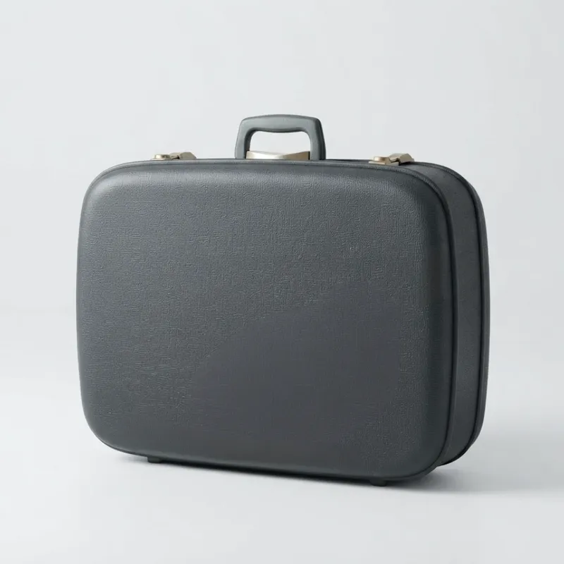 Vintage Blue Leather Vintage Luggage -or- Suitcase