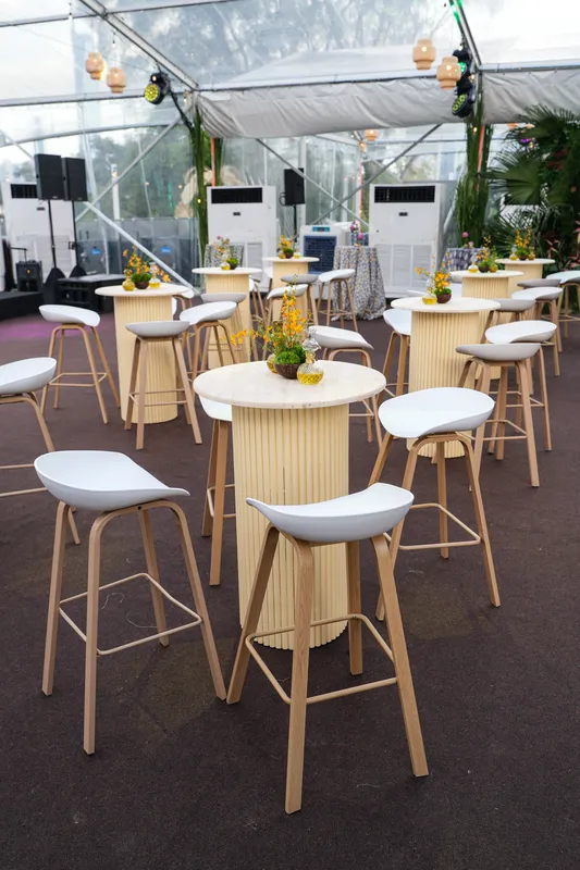 Wooden Fluted Cocktail Table