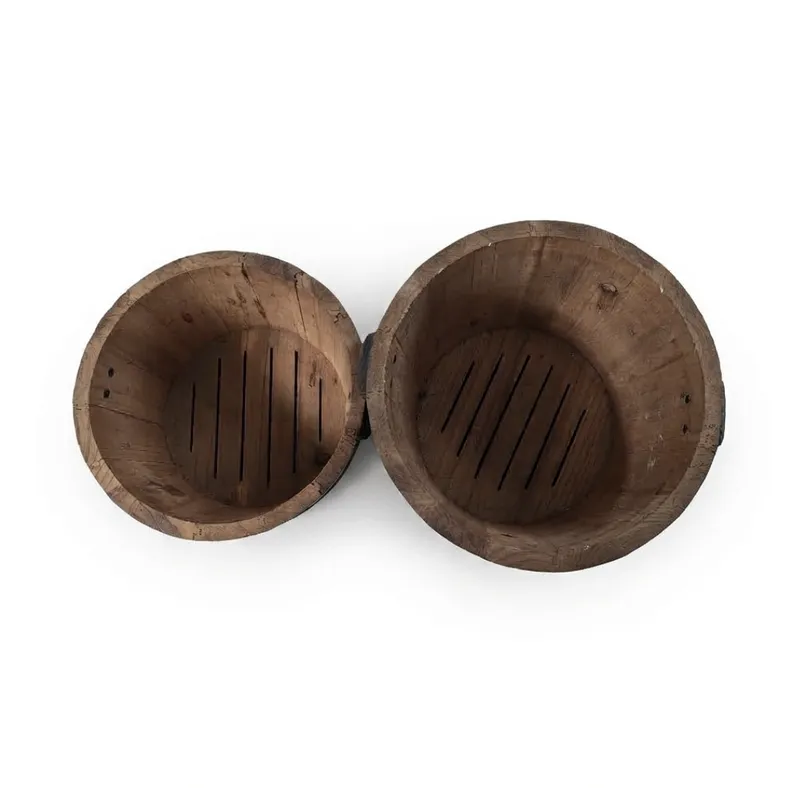 Rustic Wooden Barrel with handles